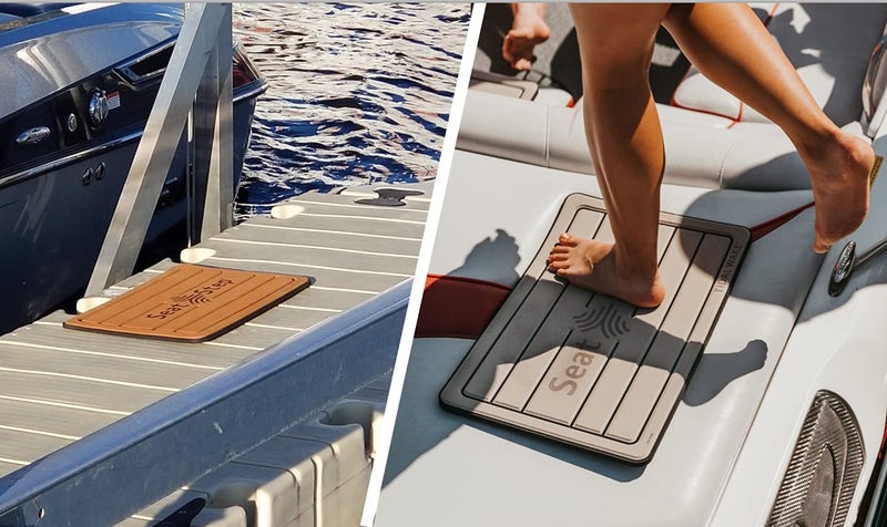 Tidal Wake Seat Step Non-Slip Marine Matâ€“Protects Boat Seats & Upholstery from Rips, Dirt & Wear from Stepping on Seats-Ideal for Cushions, Seat Covers, Vinyl Upholstery (Taupe/Black) - Image 3